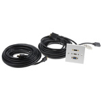 RS PRO Single Gang 3 Way Female HDMI, SVGA, USB A Faceplate