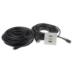 RS PRO Single Gang 3 Way Female HDMI, SVGA, USB A Faceplate