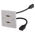 RS PRO Single Gang 2 Way Female HDMI Faceplate