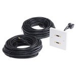 RS PRO Single Gang 2 Way Female HDMI Faceplate