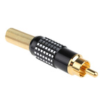 RS PRO Black Cable Mount RCA Plug