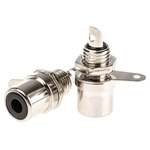 RS PRO Gold Chassis Mount RCA Socket, Nickel