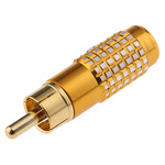 RS PRO Gold Cable Mount RCA Plug, Gold