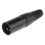 RS PRO Cable Mount XLR Connector, Male, 250 V ac, 3 Way, Silver Plating