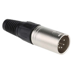 RS PRO Cable Mount XLR Connector, Male, 250 V ac, 5 Way, Silver Plating