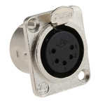 RS PRO Panel Mount XLR Connector, Female, 5 Way