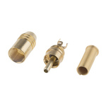 RS PRO Gold, Red Cable Mount RCA Plug, Gold, 5A
