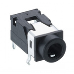 Lumberg Jack Connector 3.5 mm PCB Mount Stereo Socket, 4Pole 1A