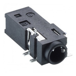 Lumberg Jack Connector 3.5 mm Surface Mount Stereo Socket, 4Pole 1A