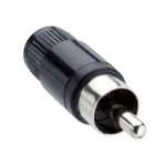 Lumberg Black Cable Mount RCA Plug, Nickel, 2A