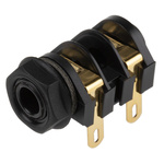RS PRO Jack Connector 6.35 mm Panel Mount Mono Socket, 2Pole 5A