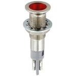 Sloan Red Indicator, Solder Tab Termination, 24 V, 6.4mm Mounting Hole Size