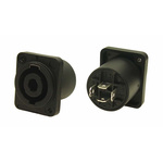RS PRO Panel Mount Speaker Terminal Socket, 4 Way, 20A, Push In Termination