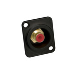 Amphenol Audio Black Panel Mount RCA Socket, Gold, 75A