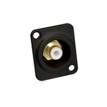 Amphenol Audio Black Panel Mount RCA Socket, Gold, 75A