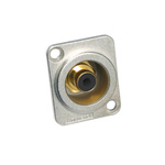 Amphenol Audio Silver Chassis Mount RCA Socket, Gold, 10A