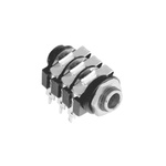 Amphenol Audio Jack Connector 1/4 in Cable Mount Phone Jack Socket 10A