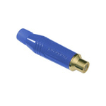Amphenol Audio Blue Cable Mount RCA Socket, Gold, 10A
