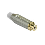 Amphenol Audio Satin Gold Cable Mount RCA Socket, Gold, 10A