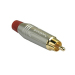 Amphenol Audio Satin Gold Cable Mount RCA Plug, Gold, 10A