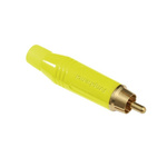 Amphenol Audio White Cable Mount RCA Plug, Gold, 10A