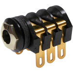 RS PRO Jack Socket 6.35 mm Panel Mount Jack Socket Socket 5A