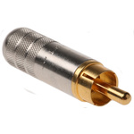 Switchcraft Cable Mount RCA Plug, Gold, 6A