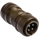 Glenair 4 Way Cable Mount MIL Spec Circular Connector Plug, Pin Contacts,Shell Size 18, MIL-DTL-5015