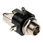 Lumberg Jack Connector 6.35 mm Panel Mount Stereo Socket, 3Pole 2A