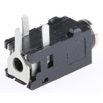 Lumberg Jack Connector 2.5 mm Through Hole Stereo Socket, 3Pole 500mA