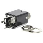 Switchcraft Jack Connector 6.35 mm Chassis Mount, PCB Mount Stereo Socket, 3Pole 3A