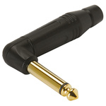 Amphenol Jack Connector 6.35 mm Cable Mount Mono Plug, 2Pole 10A