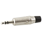 Amphenol Jack Connector 3.5 mm Cable Mount Stereo Plug, 3Pole
