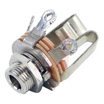 Switchcraft Jack Connector 5.34 mm Chassis Mount, Panel Mount Stereo Socket, 3Pole 1A