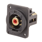 RS PRO Black Panel Mount RCA Socket