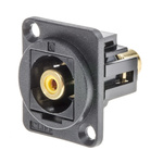 RS PRO Black Panel Mount RCA Socket