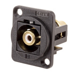 RS PRO Black Panel Mount RCA Socket