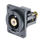 RS PRO Black Panel Mount RCA Socket