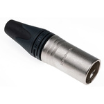 Neutrik Cable Mount XLR Connector, Male, 50 V, 5 Way, Silver over Nickel Plating
