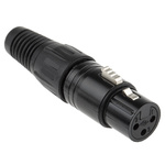 RS PRO Cable Mount XLR Connector, Female, 250 V ac, 3 Way, Silver Plating