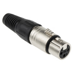 RS PRO Cable Mount XLR Connector, Female, 250 V ac, 3 Way, Silver Plating