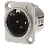 Roxburgh EMC Panel Mount XLR Connector, Male, 50 V ac, 5 Way, Silver Plating