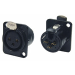 RS PRO Panel Mount XLR Connectors, Female, 1400 (Withstand) V, 3 Way