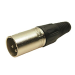 RS PRO Cable Mount XLR Connector, Male, 3 Way, Silver Plating