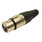 RS PRO Cable Mount XLR Connector, Female, 3 Way, Silver Plating