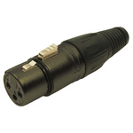 RS PRO Cable Mount XLR Connector, Female, 3 Way, Silver Plating