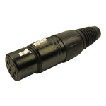 RS PRO Cable Mount XLR Connector, Female, 4 Way, Silver Plating