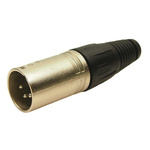 RS PRO Cable Mount XLR Connector, Male, 4 Way, Silver Plating