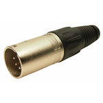 RS PRO Cable Mount XLR Connector, Male, 5 Way, Silver Plating