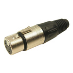 RS PRO Cable Mount XLR Connector, Female, 5 Way, Silver Plating